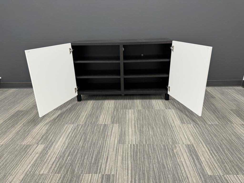 OFS white 4ftx16inD credenza with storage