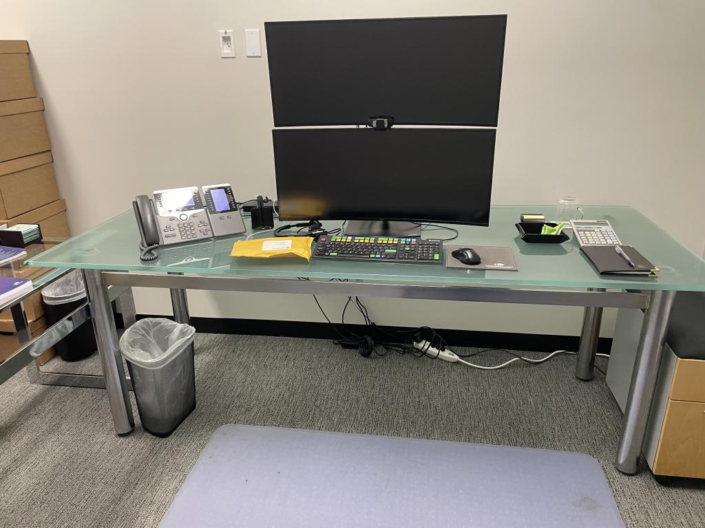 Warner Brothers Glass 7.5ft x 3ft table