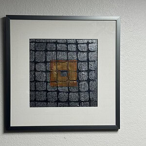 Steel Squares 25x25 inch commercial art piece with geometric design for modern decor.