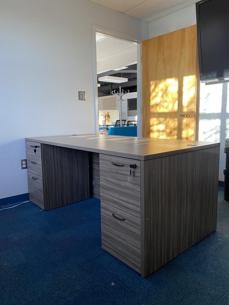 Walnut 6x3 Executive Desk 2 PED IN 6 finishes