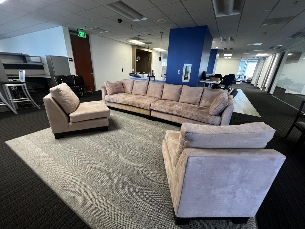 Pink Velvet Sofa and Lounge Seats