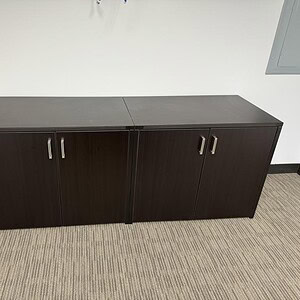 Black Cherry 3ft wide storage cabinet for office or home organization.