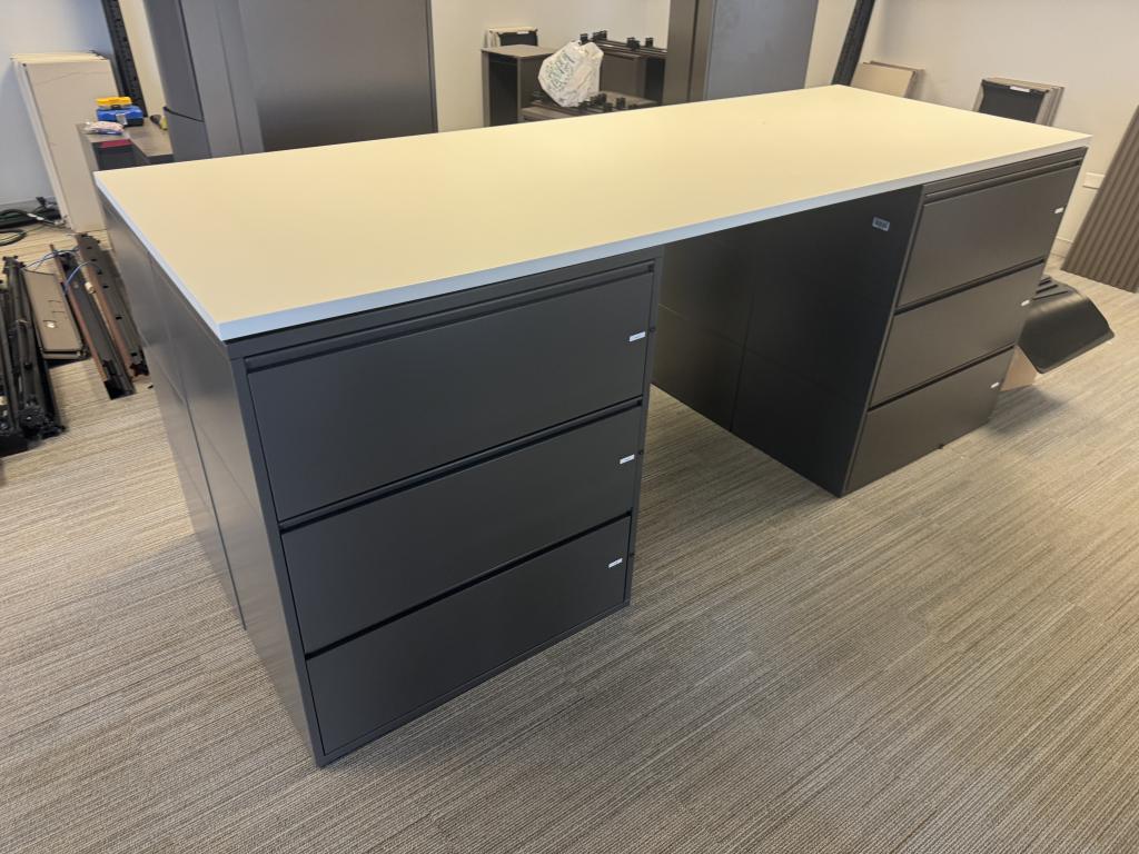 3 Drawer 3ft wide Laterals W/Bar Height Top