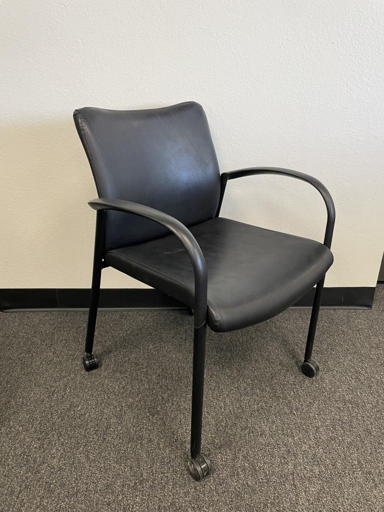 SitOnIt Achieve Black chair on casters