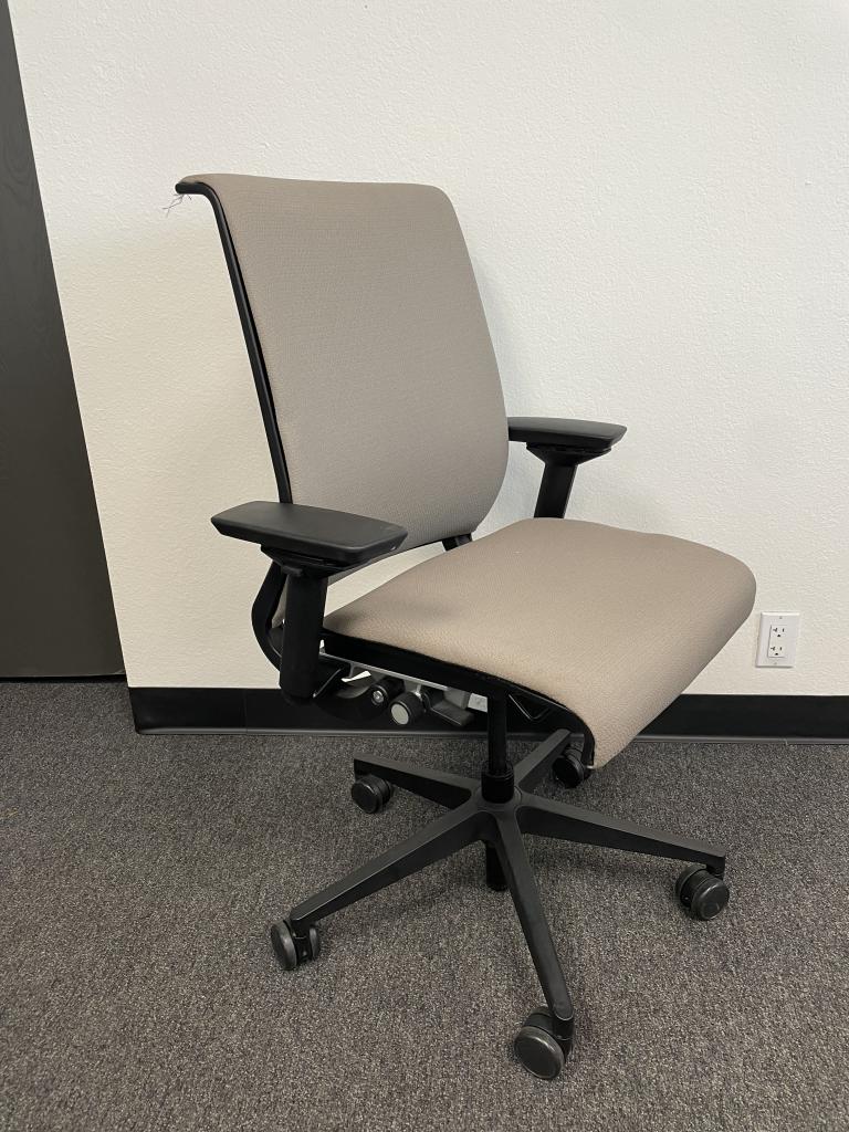 Steelcase Think Tan Fabric & Black Loaded