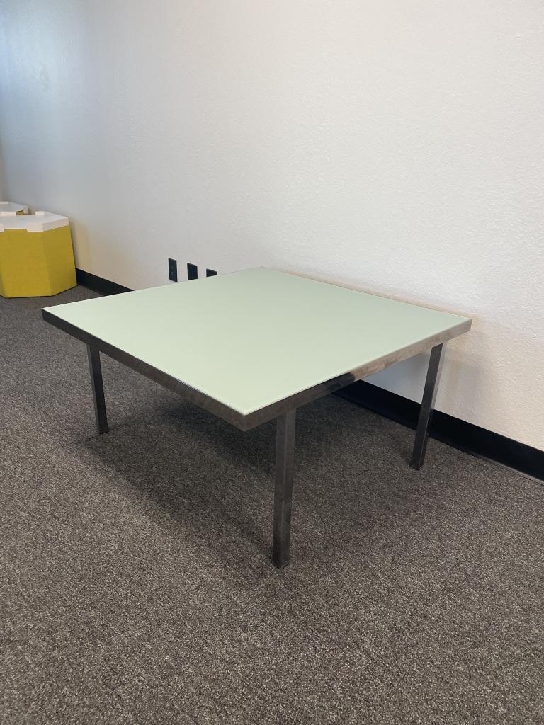 3x3 ft Frosted Glass Occasional Table