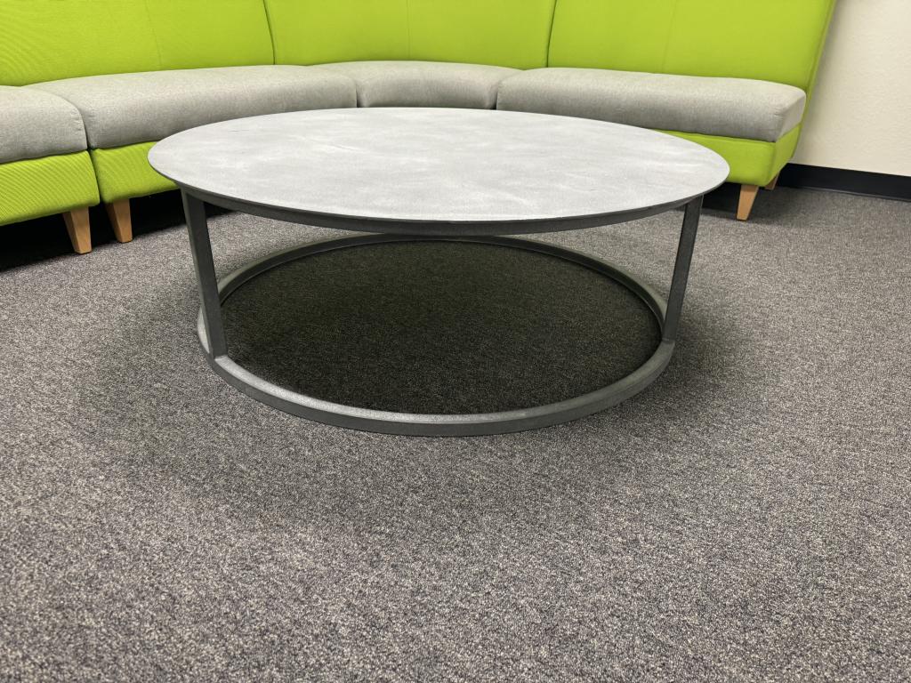 Metal 49in round x 16inT stone finish OT