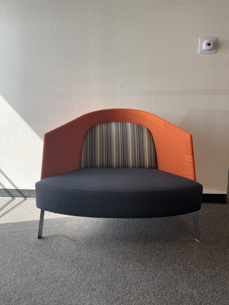 Teknion Orange Mid Back Lounge Sofa