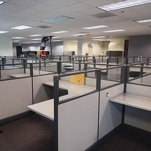 All Glass 6x6x53 Herman Miller A02 cubicle panels for office workspace.