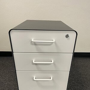 Poppin 3-Drawer File Storage Ped for organized office storage solutions. Compact, modern design idea.