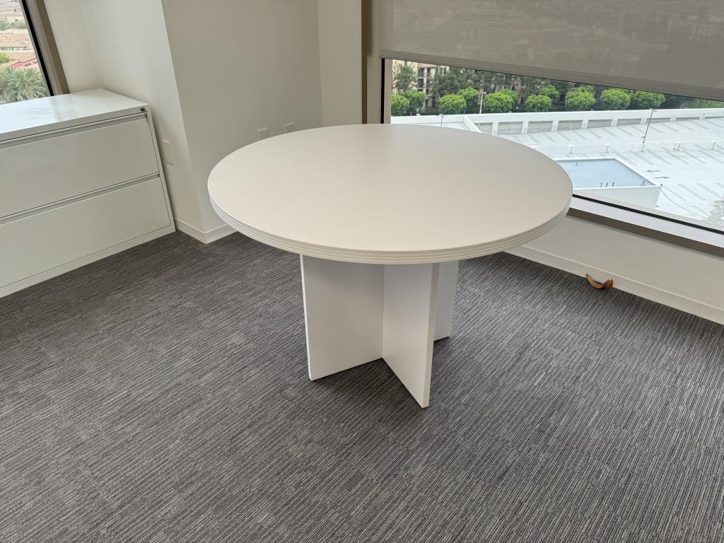 OSP 42 inch Napa white round table