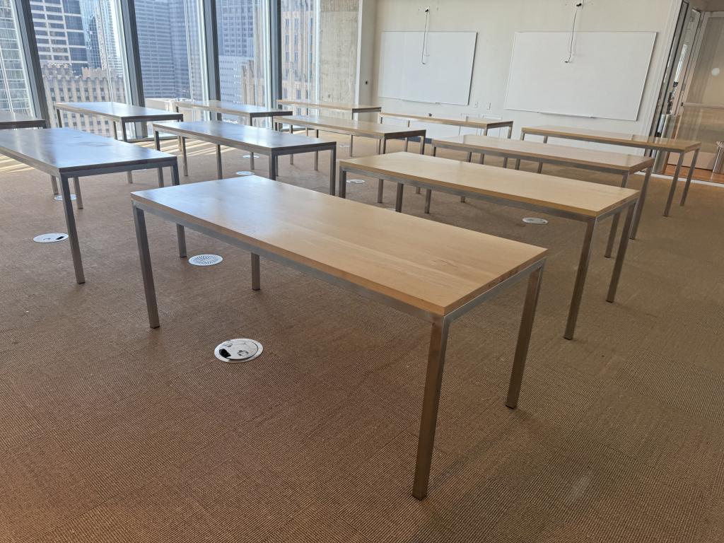 Steelcase 72x30in  maple table butcher top