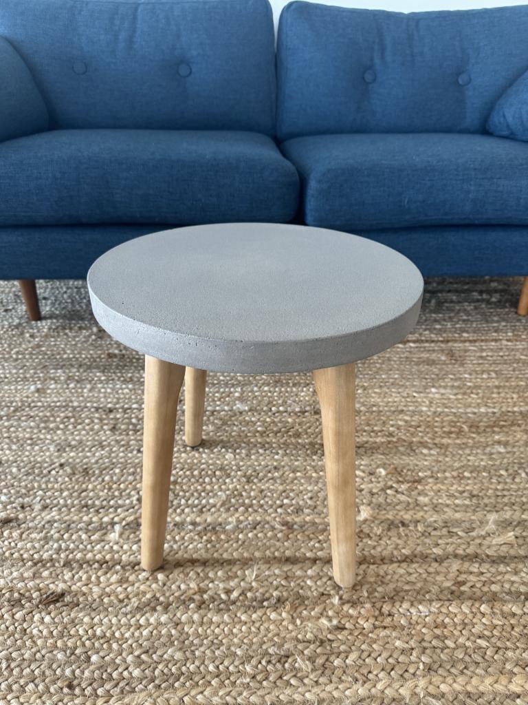 We Work 18in round stone finish table