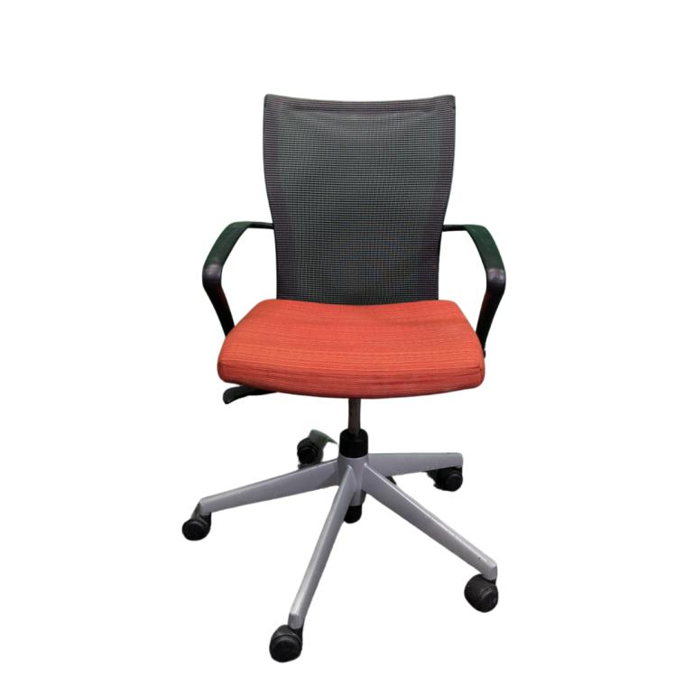 Haworth x99 task chair with ergonomic design, mesh back, and adjustable features for office comfort.