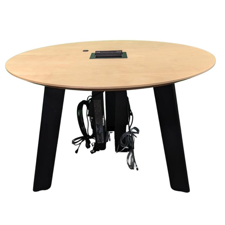 Knoll 48" Maple Round Table with Power