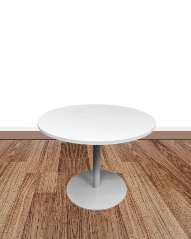 Steelcase 3ft round white top with steel base