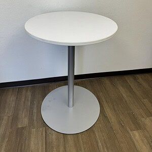 White round bar table ideal for cafes, bars, and modern interiors.