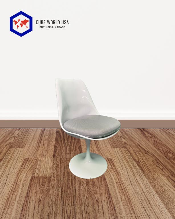 White tulip Coalesse styled guest chairs