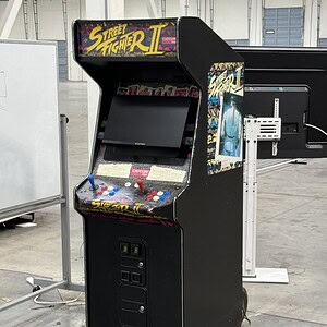 Arcade game Street Fighter II by Capcom, classic fighting game in a vintage arcade cabinet.
