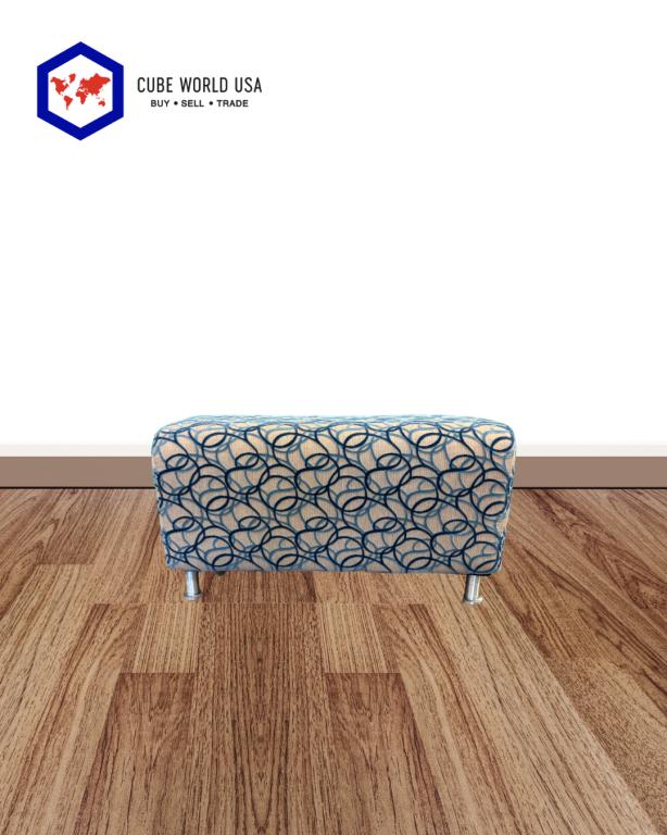 Steelcase Coalesse Blue Pattern Ottoman 36x18