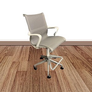 Herman Miller Setu office chair in white and silver for modern workspace.