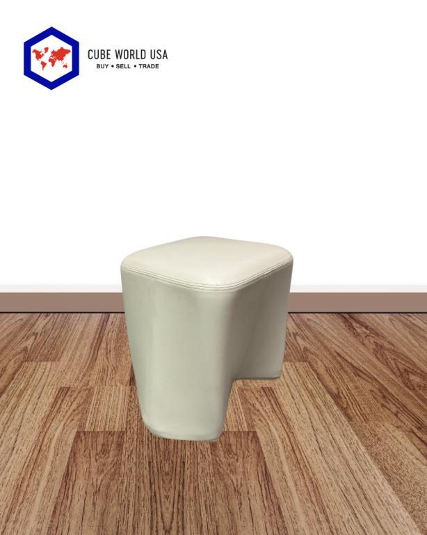 Tayco White Designer Tooth Ottomans