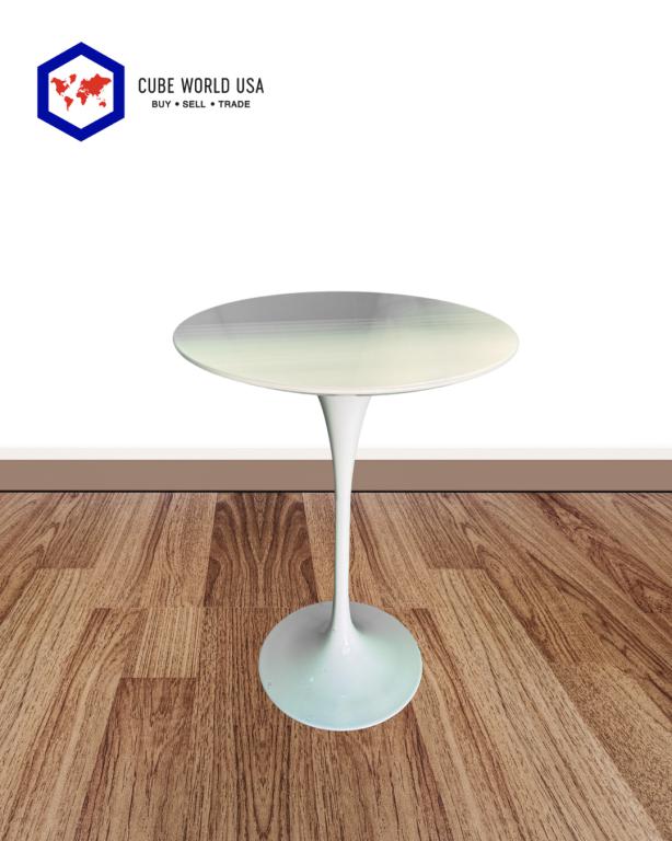 Tulip White Bar Height Adjustable table