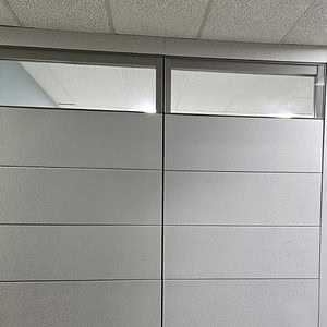 Ethospace modular wall system from floor to ceiling, 86-120 inches tall, ideal for modern office par.