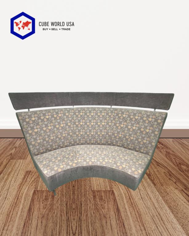 National Quarter Round Grey High Back Banquet