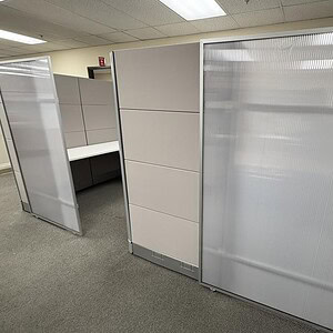Sliding door for Herman Miller Ethospace workspace system.