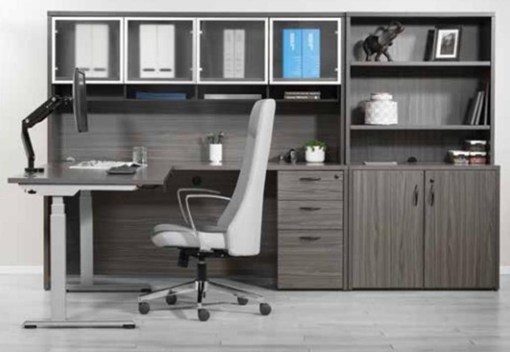 Modern Desk 6 Finishes HAT & Storage Included
