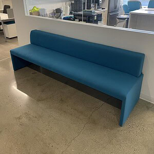 Blue Jay office bench by Steelcase Turnstone, ideal for waiting rooms and collaborative spaces.