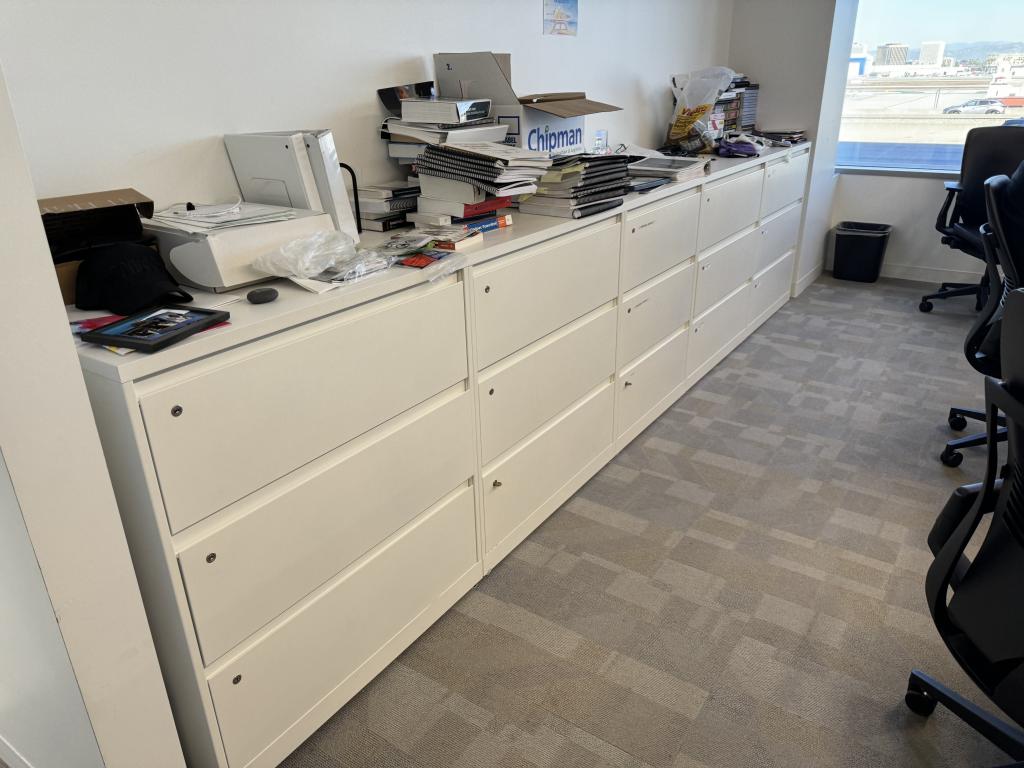 Steelcase white 30Wx24Dx41T lateral files