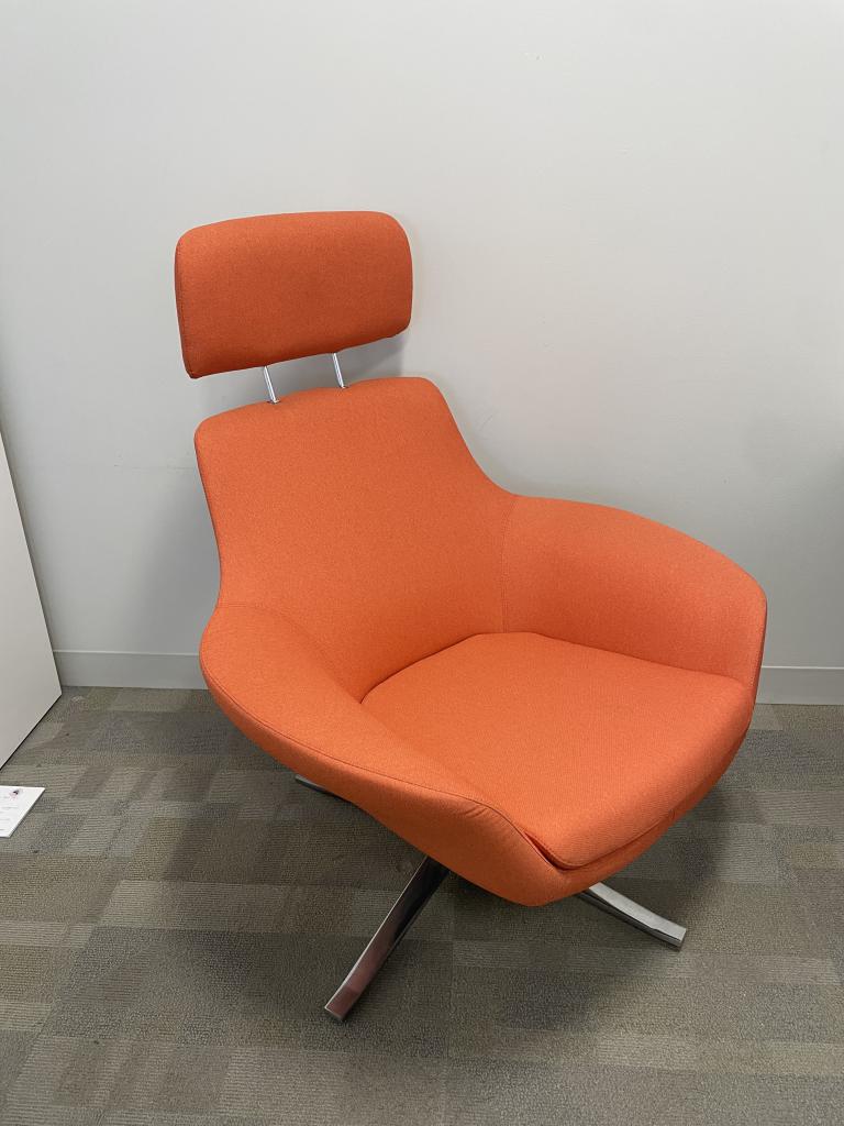 Steelcase Bob Coalesse With Headrest Orange
