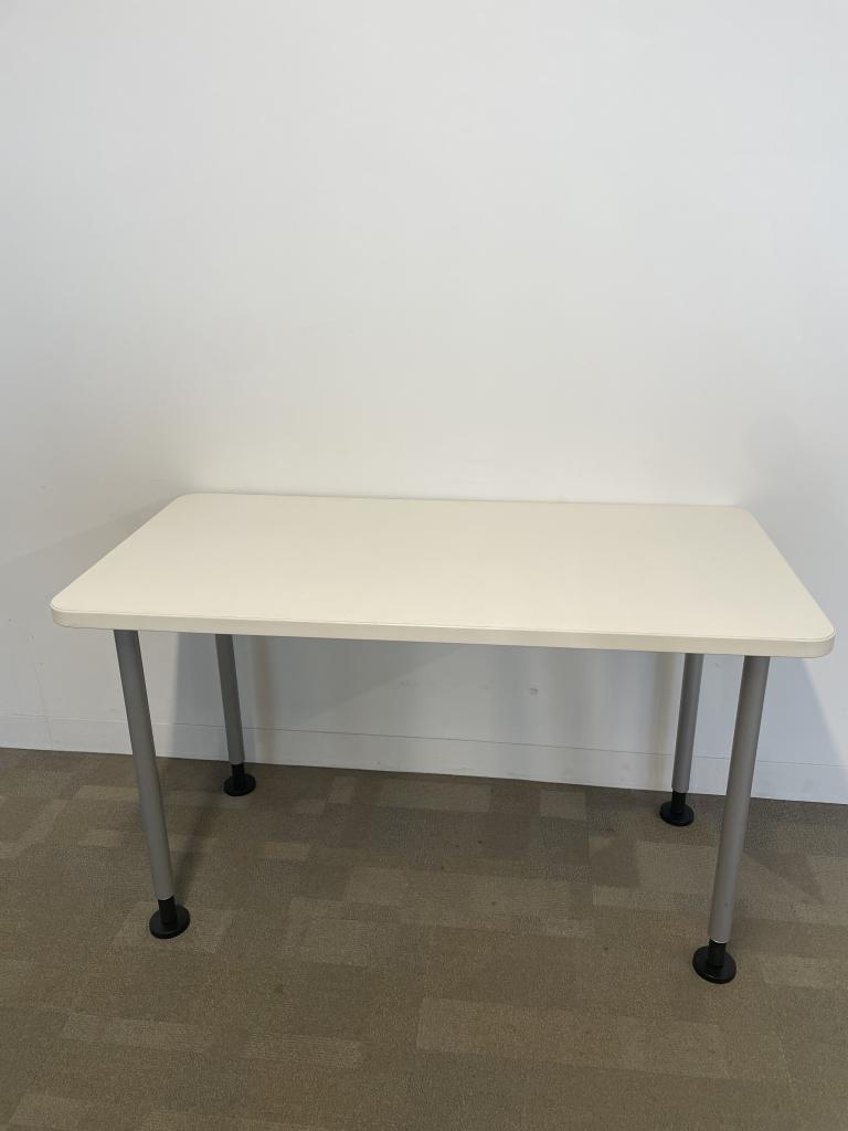 Steelcase 48x24 white table top steel legs