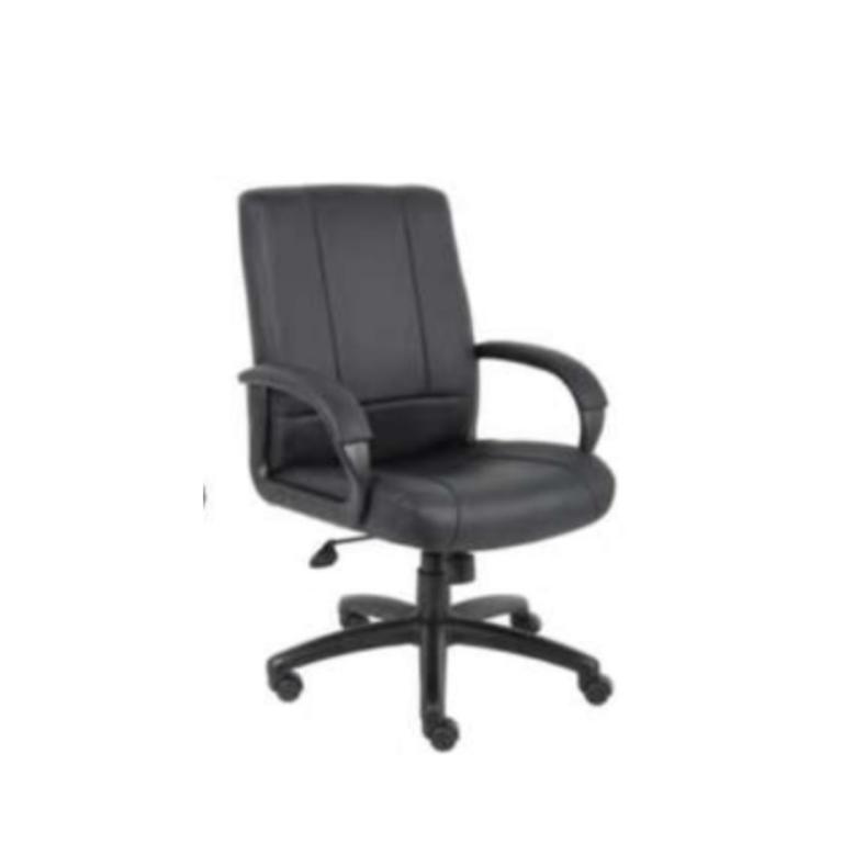 Office chair with ergonomic mid-back design for comfort and support. Perfect for professional worksp.