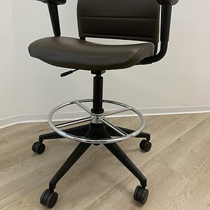 Office chair with adjustable height and ergonomic design.