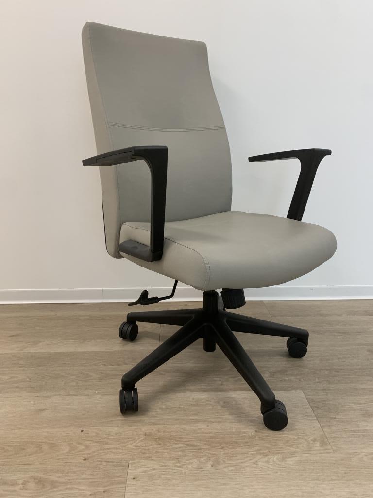 Sit On It Neutral Leather plush chair tan