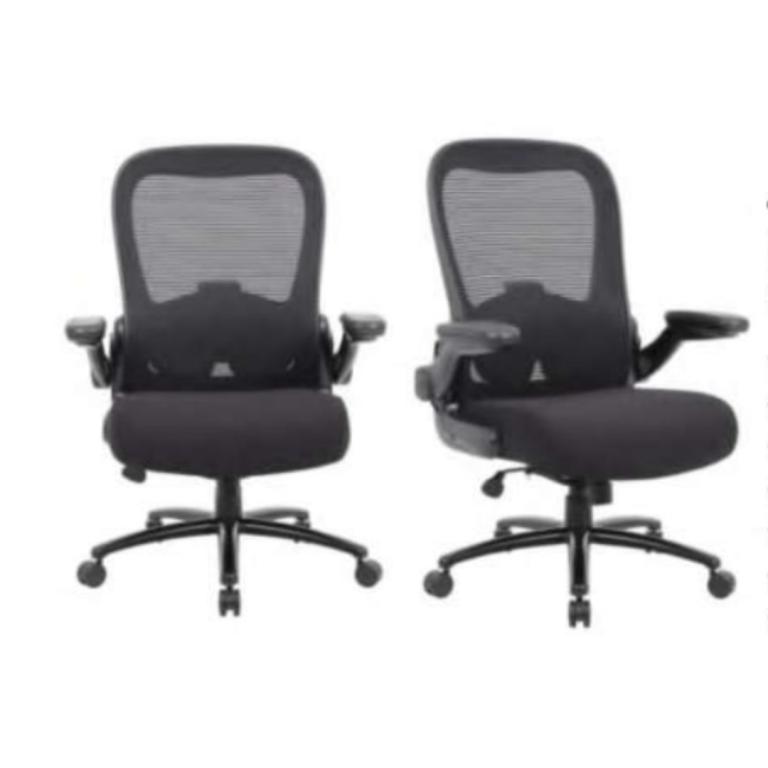 Back mesh office chairs with adjustable armrests and ergonomic design for optimal comfort.