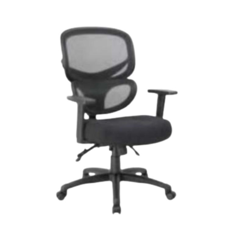 Office chair with active lumbar support and ergonomic design for comfort.