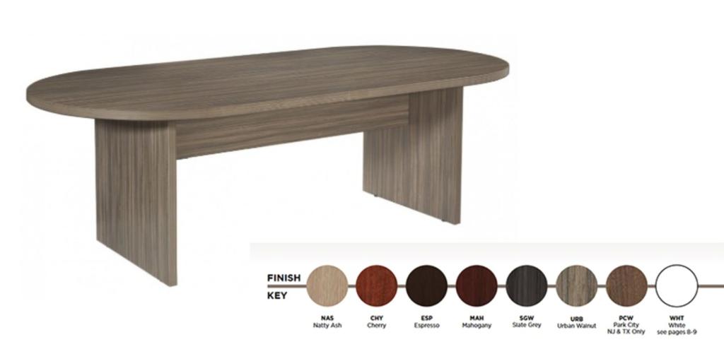 OFS Conference table 7 finishes 6. 8.10 &12ft