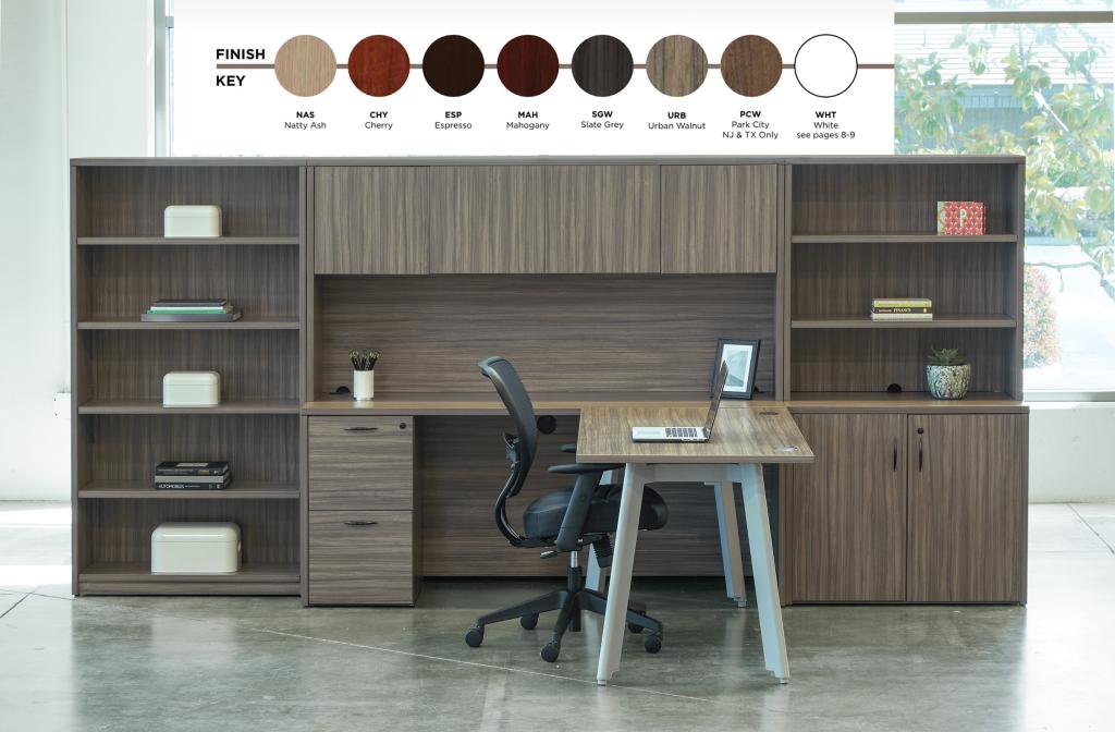 OFS Modern Desk Set 7 pieces & Finish options