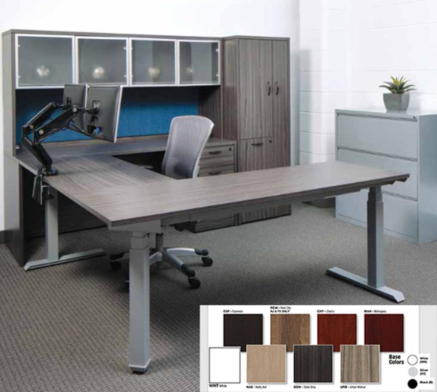 OFS Fully Loaded Electric U desk 7 finishes