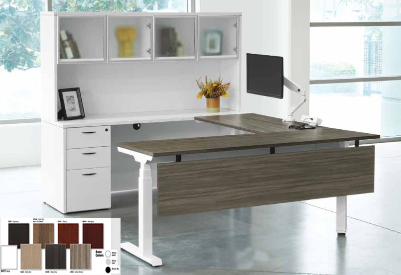 OFS 6x8 Electric U Desk Ergo in 7 Finishes