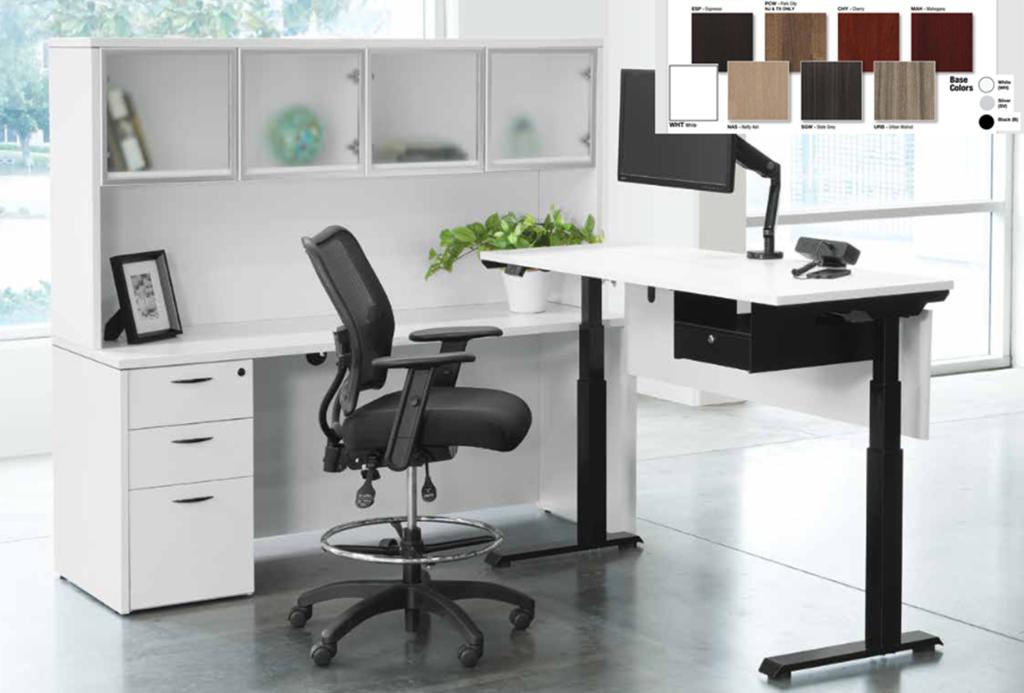 OFS 6x8 L shape Set Electric Desk & Storage