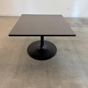 ERG 42-inch charcoal top and black base table for modern office or conference room settings.