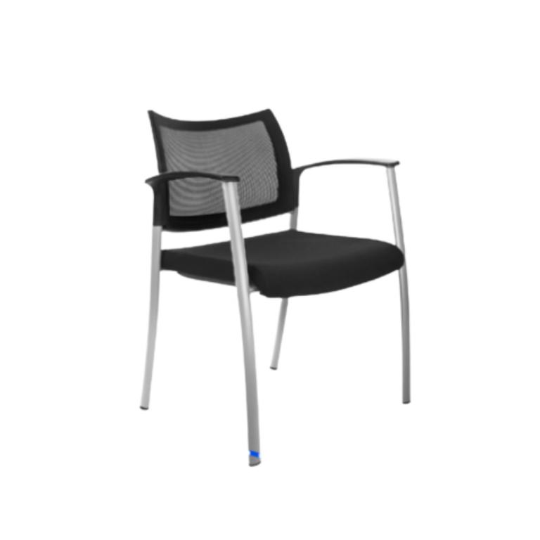 Guest Chair with Mesh Back and Metal Frame.