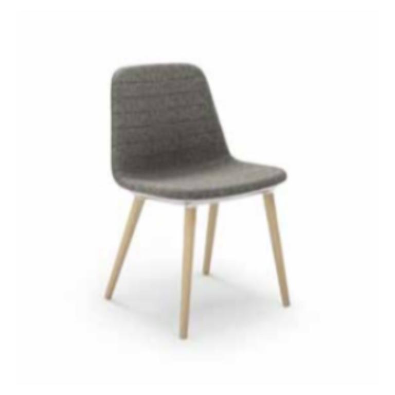 Bree Wood 4 Leg Fully Upholstered Chair for stylish interiors.