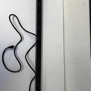 Power strip with multiple outlets for office or home use.