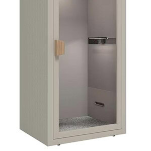 Full framed glass privacy pod for offices and workspaces.